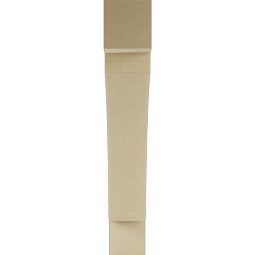 Ekena Millwork - BKTUR055X34X34THR05RCPR - Timberthane Faux Wood Thorton Style Bracket, Block Ends, 5 1/2"W x 34"D x 34"H, Primed Tan