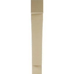 Ekena Millwork - BKTUR055X34X38THR05RCPR - Timberthane Faux Wood Thorton Style Bracket, Block Ends, 5 1/2"W x 34"D x 38"H, Primed Tan
