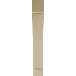Ekena Millwork - BKTUR055X34X40THR05RCPR - Timberthane Faux Wood Thorton Style Bracket, Block Ends, 5 1/2"W x 34"D x 40"H, Primed Tan