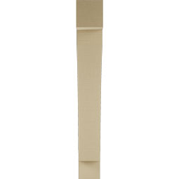 Ekena Millwork - BKTUR055X34X42THR05RCPR - Timberthane Faux Wood Thorton Style Bracket, Block Ends, 5 1/2"W x 34"D x 42"H, Primed Tan