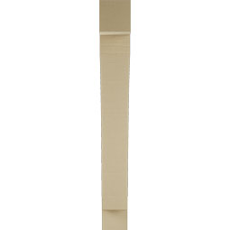 Ekena Millwork - BKTUR055X34X46THR05RCPR - Timberthane Faux Wood Thorton Style Bracket, Block Ends, 5 1/2"W x 34"D x 46"H, Primed Tan