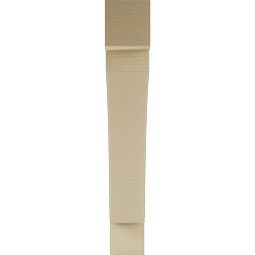 Ekena Millwork - BKTUR055X36X36THR05RCPR - Timberthane Faux Wood Thorton Style Bracket, Block Ends, 5 1/2"W x 36"D x 36"H, Primed Tan