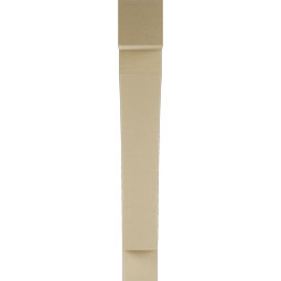 Ekena Millwork - BKTUR055X36X40THR05RCPR - Timberthane Faux Wood Thorton Style Bracket, Block Ends, 5 1/2"W x 36"D x 40"H, Primed Tan