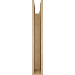 Ekena Millwork - BKTUR055X36X40THR05RCPR - Timberthane Faux Wood Thorton Style Bracket, Block Ends, 5 1/2"W x 36"D x 40"H, Primed Tan