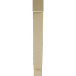 Ekena Millwork - BKTUR055X36X44THR05RCPR - Timberthane Faux Wood Thorton Style Bracket, Block Ends, 5 1/2"W x 36"D x 44"H, Primed Tan