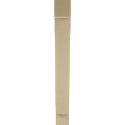 Ekena Millwork - BKTUR055X36X48THR05RCPR - Timberthane Faux Wood Thorton Style Bracket, Block Ends, 5 1/2"W x 36"D x 48"H, Primed Tan