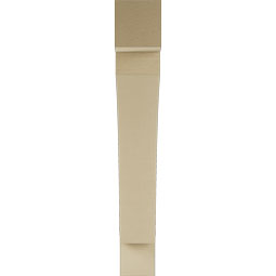 Ekena Millwork - BKTUR055X38X38THR05RCPR - Timberthane Faux Wood Thorton Style Bracket, Block Ends, 5 1/2"W x 38"D x 38"H, Primed Tan