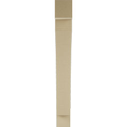 Ekena Millwork - BKTUR055X38X46THR05RCPR - Timberthane Faux Wood Thorton Style Bracket, Block Ends, 5 1/2"W x 38"D x 46"H, Primed Tan