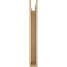 Ekena Millwork - BKTUR055X38X46THR05RCPR - Timberthane Faux Wood Thorton Style Bracket, Block Ends, 5 1/2"W x 38"D x 46"H, Primed Tan
