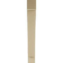 Ekena Millwork - BKTUR055X40X44THR05RCPR - Timberthane Faux Wood Thorton Style Bracket, Block Ends, 5 1/2"W x 40"D x 44"H, Primed Tan