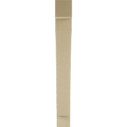 Ekena Millwork - BKTUR055X40X48THR05RCPR - Timberthane Faux Wood Thorton Style Bracket, Block Ends, 5 1/2"W x 40"D x 48"H, Primed Tan