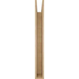 Ekena Millwork - BKTUR055X40X48THR05RCPR - Timberthane Faux Wood Thorton Style Bracket, Block Ends, 5 1/2"W x 40"D x 48"H, Primed Tan