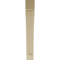 Ekena Millwork - BKTUR055X42X42THR05RCPR - Timberthane Faux Wood Thorton Style Bracket, Block Ends, 5 1/2"W x 42"D x 42"H, Primed Tan