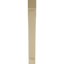 Ekena Millwork - BKTUR055X42X48THR05RCPR - Timberthane Faux Wood Thorton Style Bracket, Block Ends, 5 1/2"W x 42"D x 48"H, Primed Tan