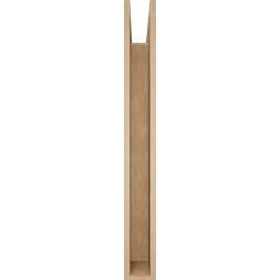 Ekena Millwork - BKTUR055X42X48THR05RCPR - Timberthane Faux Wood Thorton Style Bracket, Block Ends, 5 1/2"W x 42"D x 48"H, Primed Tan