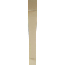 Ekena Millwork - BKTUR055X44X44THR05RCPR - Timberthane Faux Wood Thorton Style Bracket, Block Ends, 5 1/2"W x 44"D x 44"H, Primed Tan