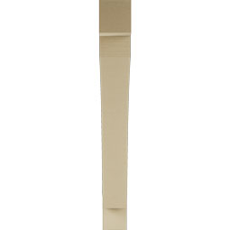 Ekena Millwork - BKTUR055X46X46THR05RCPR - Timberthane Faux Wood Thorton Style Bracket, Block Ends, 5 1/2"W x 46"D x 46"H, Primed Tan