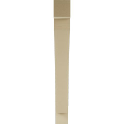 Ekena Millwork - BKTUR055X48X48THR05RCPR - Timberthane Faux Wood Thorton Style Bracket, Block Ends, 5 1/2"W x 48"D x 48"H, Primed Tan