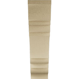 Ekena Millwork - BKTUR035X14X14OLY01RCPR - Timberthane Faux Wood Olympic Style Bracket, Traditional Ends, 3 1/2"W x 14"D x 14"H, Primed Tan