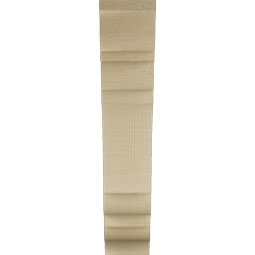 Ekena Millwork - BKTUR035X14X18OLY01RCPR - Timberthane Faux Wood Olympic Style Bracket, Traditional Ends, 3 1/2"W x 14"D x 18"H, Primed Tan