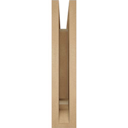 Ekena Millwork - BKTUR035X14X18OLY01RCPR - Timberthane Faux Wood Olympic Style Bracket, Traditional Ends, 3 1/2"W x 14"D x 18"H, Primed Tan