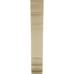 Ekena Millwork - BKTUR035X14X22OLY01RCPR - Timberthane Faux Wood Olympic Style Bracket, Traditional Ends, 3 1/2"W x 14"D x 22"H, Primed Tan