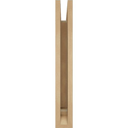 Ekena Millwork - BKTUR035X14X26OLY01RCPR - Timberthane Faux Wood Olympic Style Bracket, Traditional Ends, 3 1/2"W x 14"D x 26"H, Primed Tan