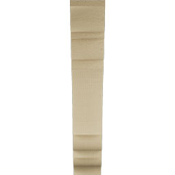 Ekena Millwork - BKTUR035X16X20OLY01RCPR - Timberthane Faux Wood Olympic Style Bracket, Traditional Ends, 3 1/2"W x 16"D x 20"H, Primed Tan