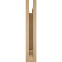 Ekena Millwork - BKTUR035X16X20OLY01RCPR - Timberthane Faux Wood Olympic Style Bracket, Traditional Ends, 3 1/2"W x 16"D x 20"H, Primed Tan