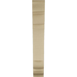 Ekena Millwork - BKTUR035X16X24OLY01RCPR - Timberthane Faux Wood Olympic Style Bracket, Traditional Ends, 3 1/2"W x 16"D x 24"H, Primed Tan