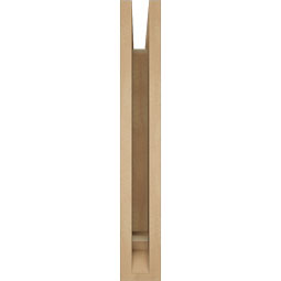 Ekena Millwork - BKTUR035X16X24OLY01RCPR - Timberthane Faux Wood Olympic Style Bracket, Traditional Ends, 3 1/2"W x 16"D x 24"H, Primed Tan
