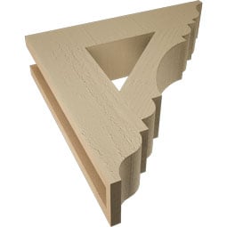 Ekena Millwork - BKTUROLY00 - Timberthane Rough Cedar Faux Wood Olympic Traditional Bracket