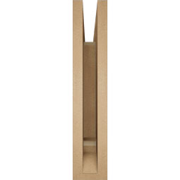 Ekena Millwork - BKTUR035X18X18OLY01RCPR - Timberthane Faux Wood Olympic Style Bracket, Traditional Ends, 3 1/2"W x 18"D x 18"H, Primed Tan