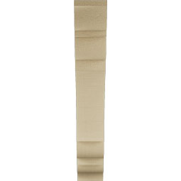 Ekena Millwork - BKTUR035X18X22OLY01RCPR - Timberthane Faux Wood Olympic Style Bracket, Traditional Ends, 3 1/2"W x 18"D x 22"H, Primed Tan