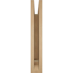 Ekena Millwork - BKTUR035X18X22OLY01RCPR - Timberthane Faux Wood Olympic Style Bracket, Traditional Ends, 3 1/2"W x 18"D x 22"H, Primed Tan