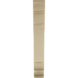 Ekena Millwork - BKTUR035X18X26OLY01RCPR - Timberthane Faux Wood Olympic Style Bracket, Traditional Ends, 3 1/2"W x 18"D x 26"H, Primed Tan