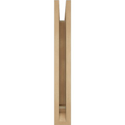 Ekena Millwork - BKTUR035X18X26OLY01RCPR - Timberthane Faux Wood Olympic Style Bracket, Traditional Ends, 3 1/2"W x 18"D x 26"H, Primed Tan