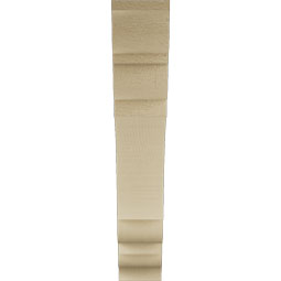 Ekena Millwork - BKTUR035X20X20OLY01RCPR - Timberthane Faux Wood Olympic Style Bracket, Traditional Ends, 3 1/2"W x 20"D x 20"H, Primed Tan
