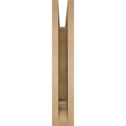 Ekena Millwork - BKTUR035X20X20OLY01RCPR - Timberthane Faux Wood Olympic Style Bracket, Traditional Ends, 3 1/2"W x 20"D x 20"H, Primed Tan
