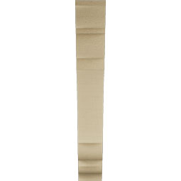 Ekena Millwork - BKTUR035X20X24OLY01RCPR - Timberthane Faux Wood Olympic Style Bracket, Traditional Ends, 3 1/2"W x 20"D x 24"H, Primed Tan