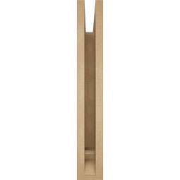 Ekena Millwork - BKTUR035X20X24OLY01RCPR - Timberthane Faux Wood Olympic Style Bracket, Traditional Ends, 3 1/2"W x 20"D x 24"H, Primed Tan