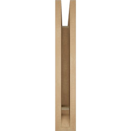 Ekena Millwork - BKTUR035X22X22OLY01RCPR - Timberthane Faux Wood Olympic Style Bracket, Traditional Ends, 3 1/2"W x 22"D x 22"H, Primed Tan