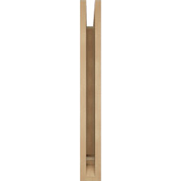 Ekena Millwork - BKTUR035X22X30OLY01RCPR - Timberthane Faux Wood Olympic Style Bracket, Traditional Ends, 3 1/2"W x 22"D x 30"H, Primed Tan
