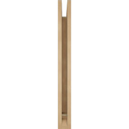 Ekena Millwork - BKTUR035X22X34OLY01RCPR - Timberthane Faux Wood Olympic Style Bracket, Traditional Ends, 3 1/2"W x 22"D x 34"H, Primed Tan