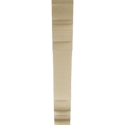 Ekena Millwork - BKTUR035X24X24OLY01RCPR - Timberthane Faux Wood Olympic Style Bracket, Traditional Ends, 3 1/2"W x 24"D x 24"H, Primed Tan