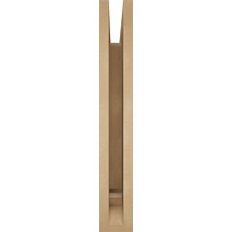 Ekena Millwork - BKTUR035X24X24OLY01RCPR - Timberthane Faux Wood Olympic Style Bracket, Traditional Ends, 3 1/2"W x 24"D x 24"H, Primed Tan