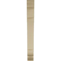 Ekena Millwork - BKTUR035X24X32OLY01RCPR - Timberthane Faux Wood Olympic Style Bracket, Traditional Ends, 3 1/2"W x 24"D x 32"H, Primed Tan