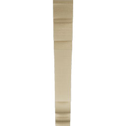 Ekena Millwork - BKTUR035X26X26OLY01RCPR - Timberthane Faux Wood Olympic Style Bracket, Traditional Ends, 3 1/2"W x 26"D x 26"H, Primed Tan