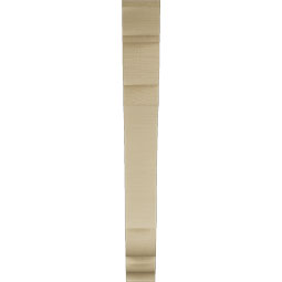 Ekena Millwork - BKTUR035X26X30OLY01RCPR - Timberthane Faux Wood Olympic Style Bracket, Traditional Ends, 3 1/2"W x 26"D x 30"H, Primed Tan