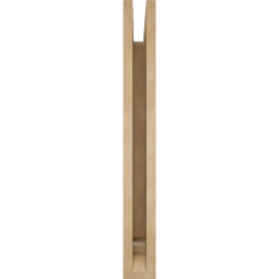 Ekena Millwork - BKTUR035X26X30OLY01RCPR - Timberthane Faux Wood Olympic Style Bracket, Traditional Ends, 3 1/2"W x 26"D x 30"H, Primed Tan